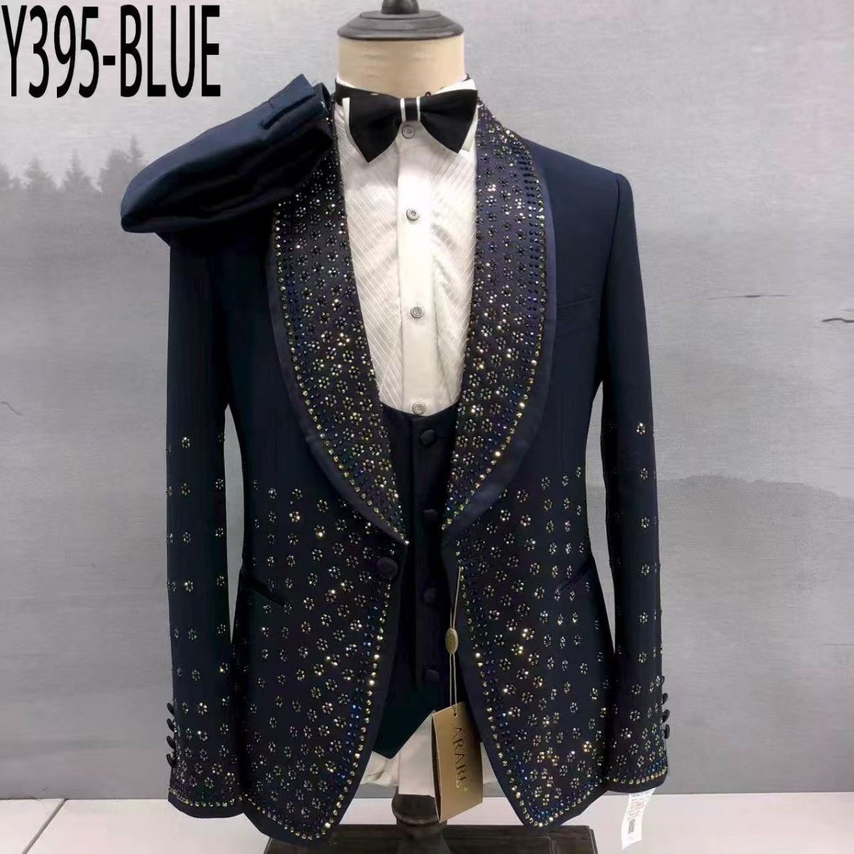 Men's Suit, Foreign Trade Men's Performance Suit, Fitted for Singers and Hosts, Stage Gift