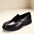 Discounted men's leather shoes, summer, genuine leather, breathable, men's business casual platform loafers