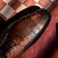 Men's leather shoes, business formal style, British style, youth, genuine leather casual brogues.