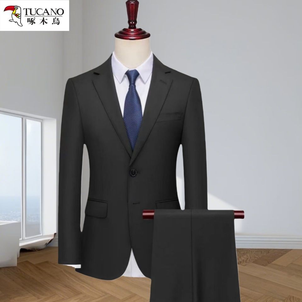 Suit Set - Wrinkle-Free and Wear-Resistant for Middle-Aged Business Professionals