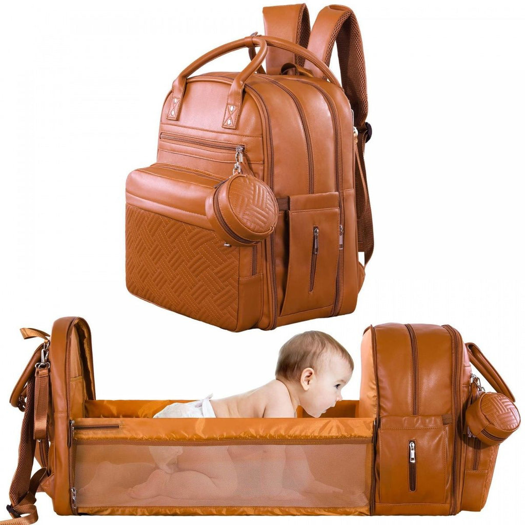Cross-border folding baby crib and diaper bag combo, diaper changing table, large capacity.