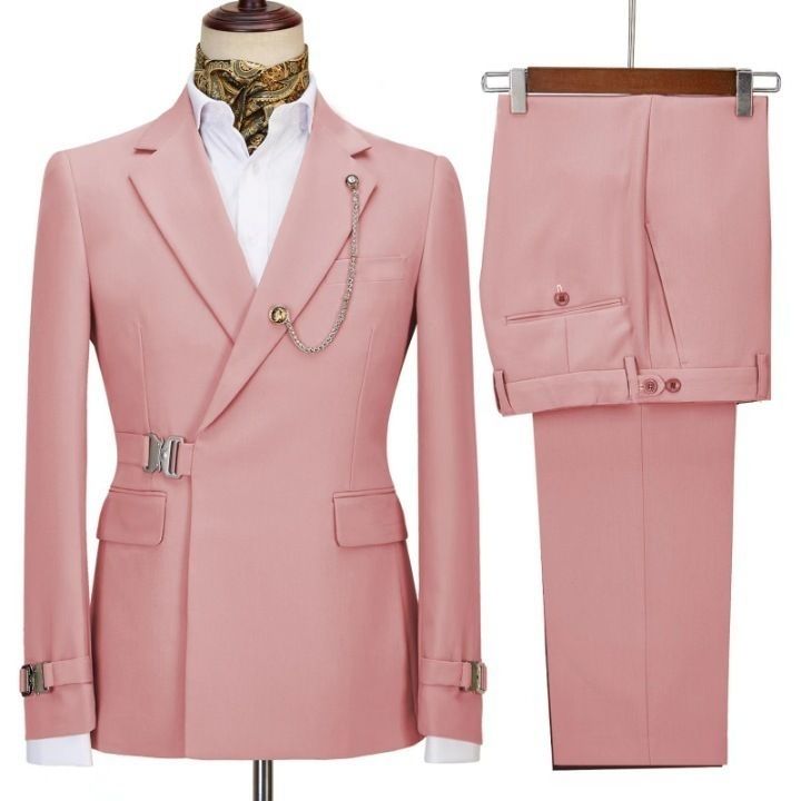 Man Suits Set Top and Pants Groom Italian Manufacturered.