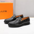 New men's genuine leather business loafers in crocodile and stingray skin.