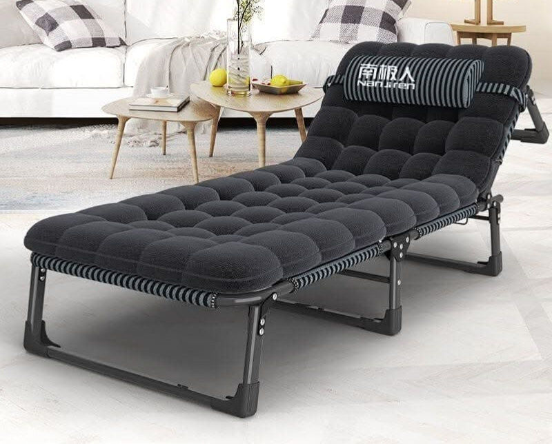 Folding single bed, a must-have for home naps and rest, a recliner for offices and camp beds