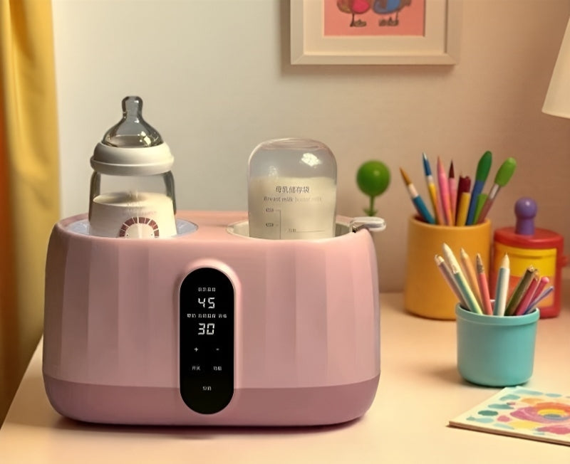 Constant temperature baby bottle shaker, 2-in-1 for warming milk, fully automatic and quiet for babies.
