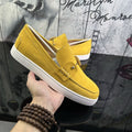 Casual British style men's loafers, platform shoes, suede, genuine leather, trendy and versatile Korean style.