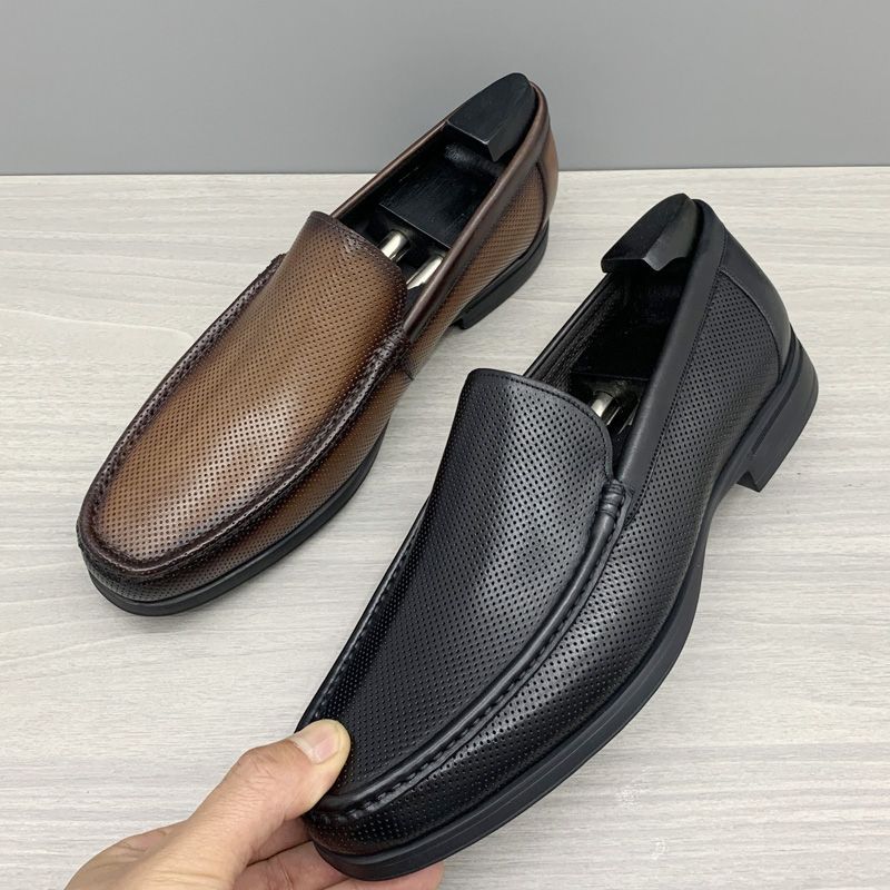 2026 New Style Men's Shoes with Soft Sole Made of Top-Grain Cowhide, Genuine Leather Casual Wear