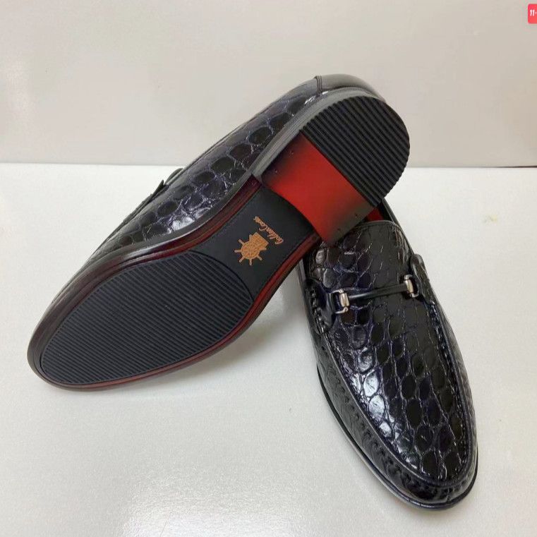 [Business Bestseller] Men's Low-Top Leather Shoes, Comfortable, Stylish, Handmade Slip-On