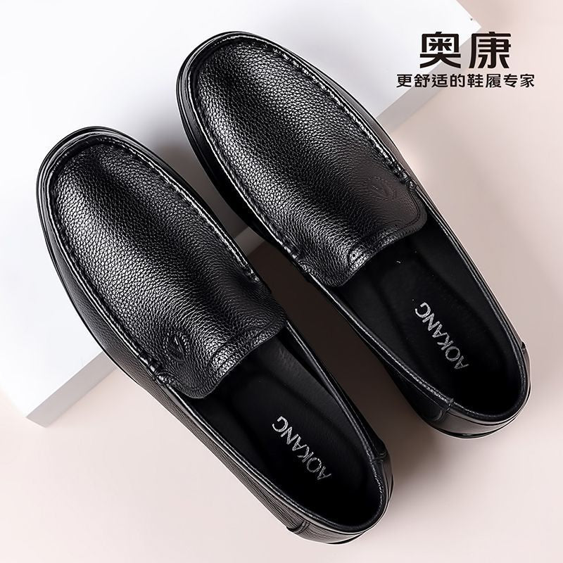 2026 New Style Men's Shoes with Soft Sole Made of Top-Grain Cowhide, Genuine Leather Casual Wear